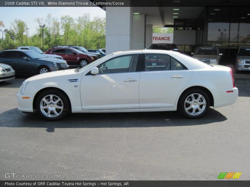 White Diamond Tricoat / Cashmere/Cocoa 2008 Cadillac STS V8