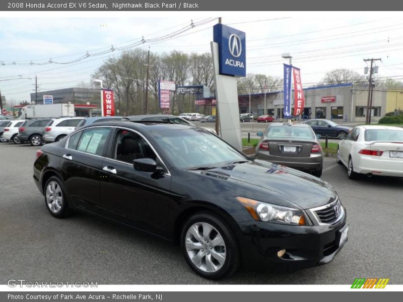 Nighthawk Black Pearl / Black 2008 Honda Accord EX V6 Sedan