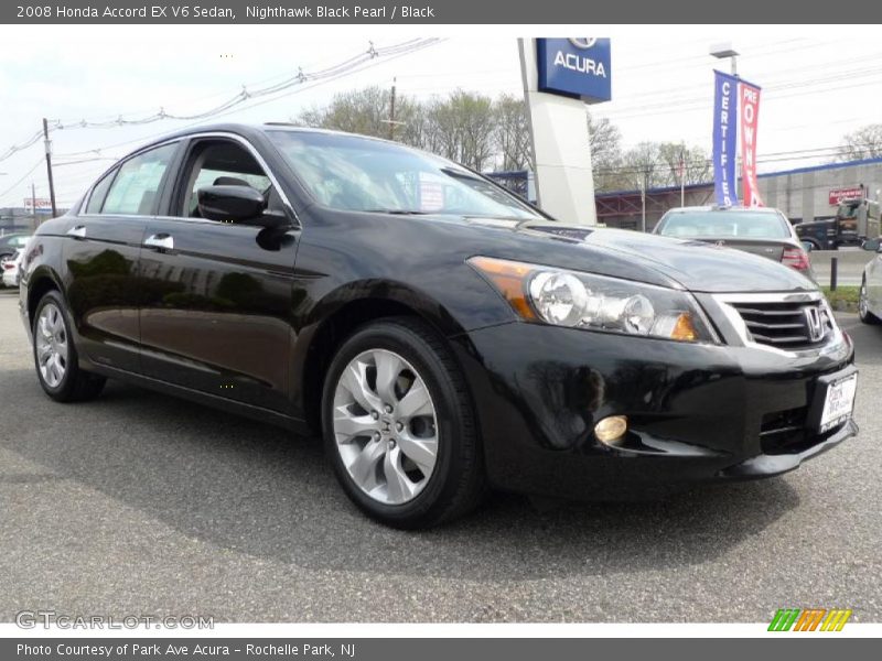 Nighthawk Black Pearl / Black 2008 Honda Accord EX V6 Sedan