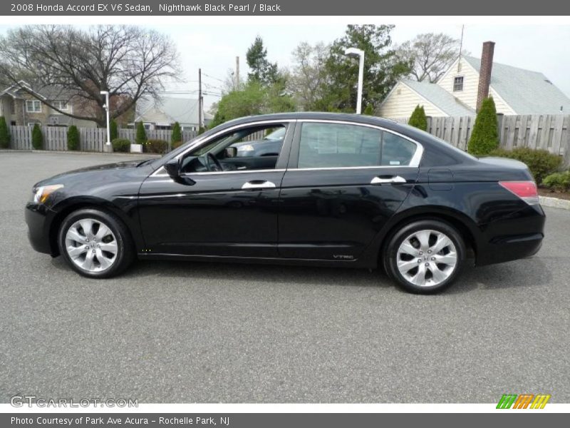 Nighthawk Black Pearl / Black 2008 Honda Accord EX V6 Sedan