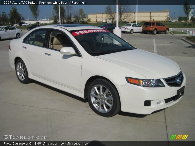Premium White Pearl / Parchment 2007 Acura TSX Sedan