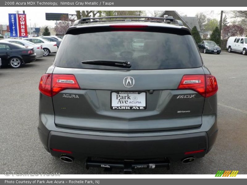Nimbus Gray Metallic / Taupe 2008 Acura MDX Technology