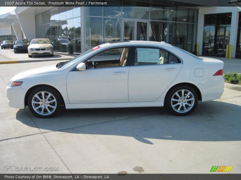Premium White Pearl / Parchment 2007 Acura TSX Sedan