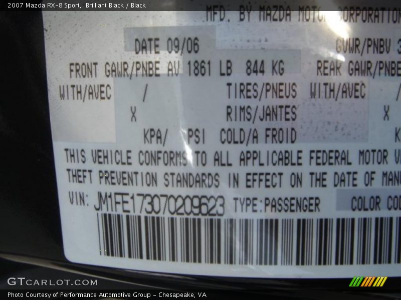 Brilliant Black / Black 2007 Mazda RX-8 Sport