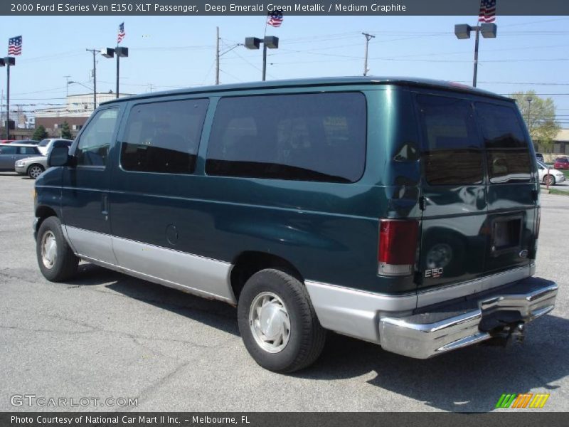 Deep Emerald Green Metallic / Medium Graphite 2000 Ford E Series Van E150 XLT Passenger