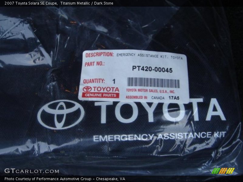 Titanium Metallic / Dark Stone 2007 Toyota Solara SE Coupe