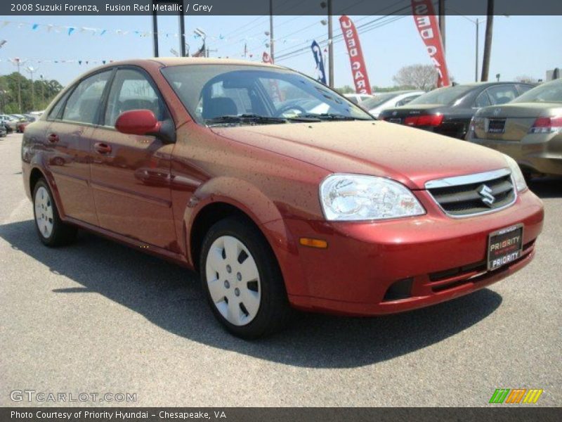 Fusion Red Metallic / Grey 2008 Suzuki Forenza