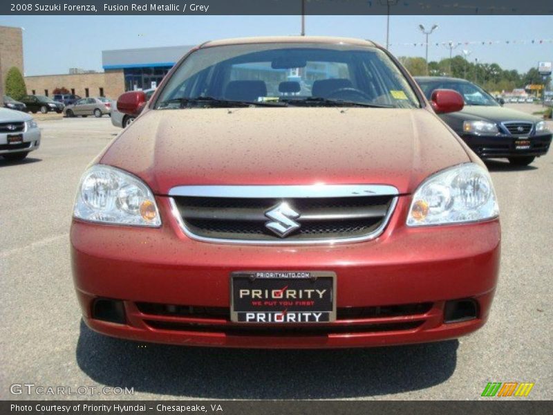 Fusion Red Metallic / Grey 2008 Suzuki Forenza