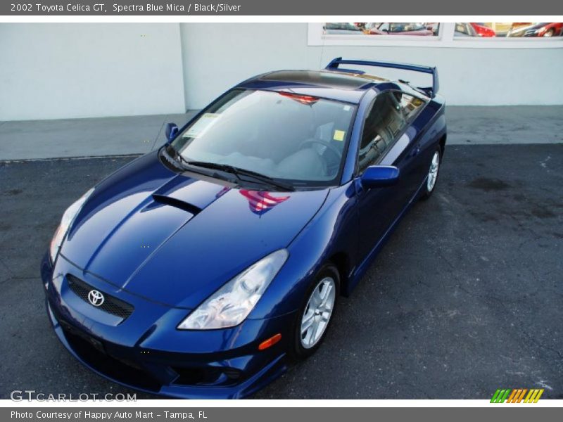 Spectra Blue Mica / Black/Silver 2002 Toyota Celica GT