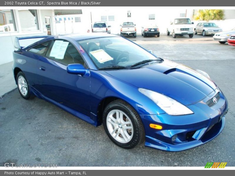 Spectra Blue Mica / Black/Silver 2002 Toyota Celica GT