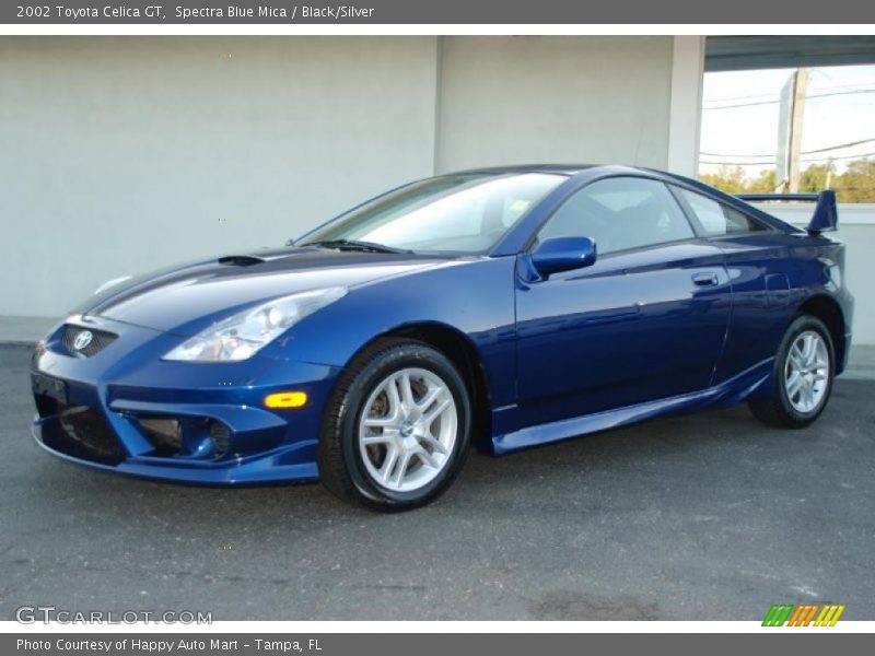 Spectra Blue Mica / Black/Silver 2002 Toyota Celica GT