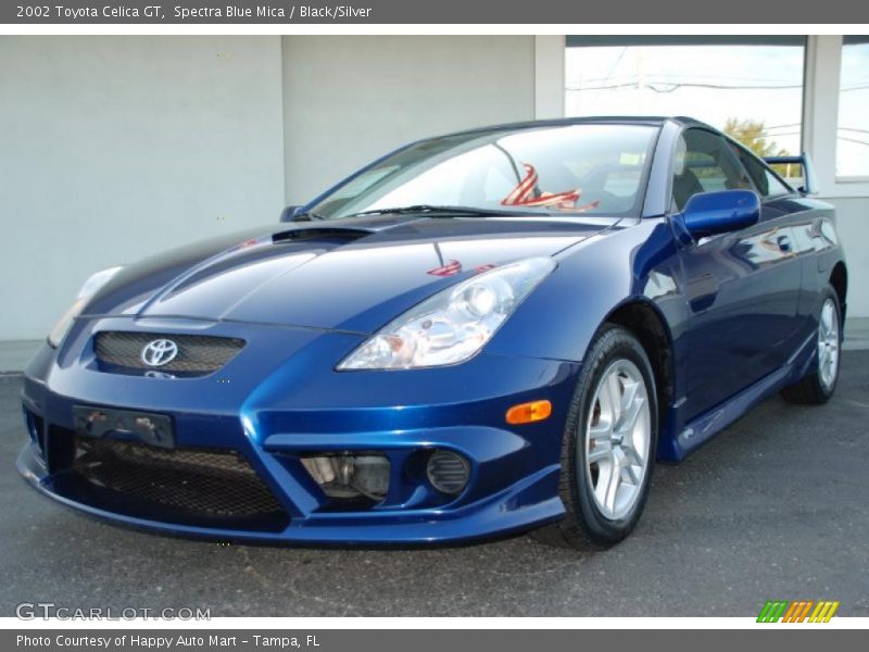 Spectra Blue Mica / Black/Silver 2002 Toyota Celica GT