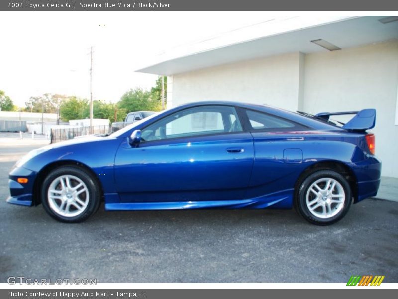 Spectra Blue Mica / Black/Silver 2002 Toyota Celica GT