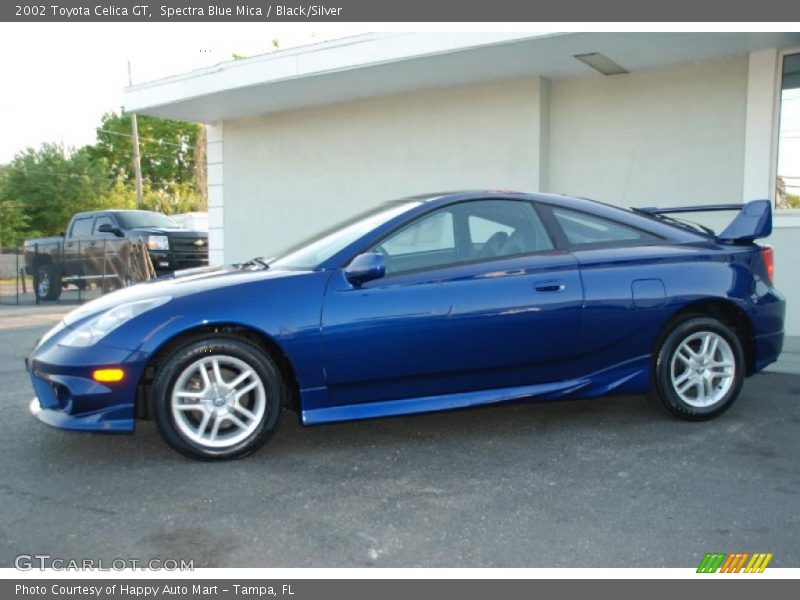 Spectra Blue Mica / Black/Silver 2002 Toyota Celica GT