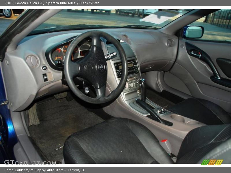Spectra Blue Mica / Black/Silver 2002 Toyota Celica GT