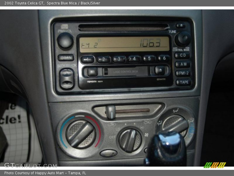 Spectra Blue Mica / Black/Silver 2002 Toyota Celica GT