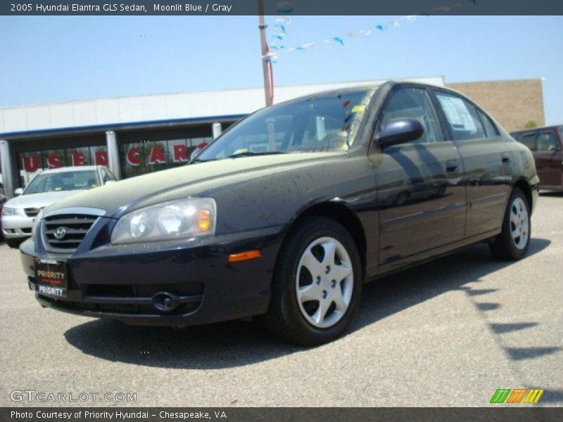 Moonlit Blue / Gray 2005 Hyundai Elantra GLS Sedan
