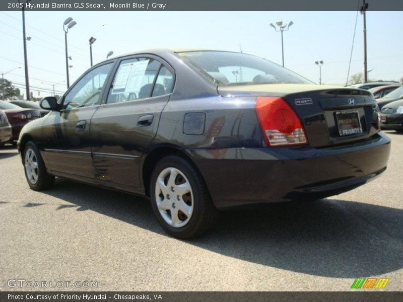 Moonlit Blue / Gray 2005 Hyundai Elantra GLS Sedan