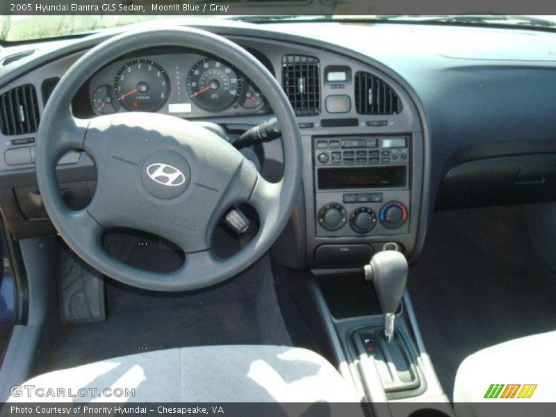 Moonlit Blue / Gray 2005 Hyundai Elantra GLS Sedan
