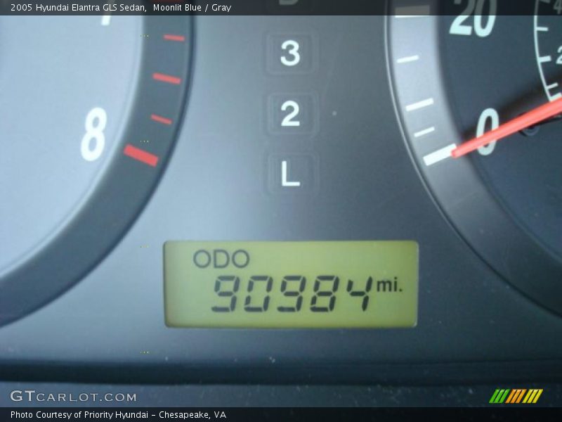 Moonlit Blue / Gray 2005 Hyundai Elantra GLS Sedan