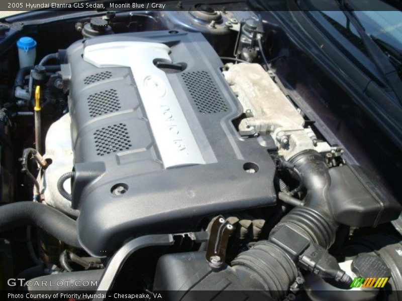 Moonlit Blue / Gray 2005 Hyundai Elantra GLS Sedan