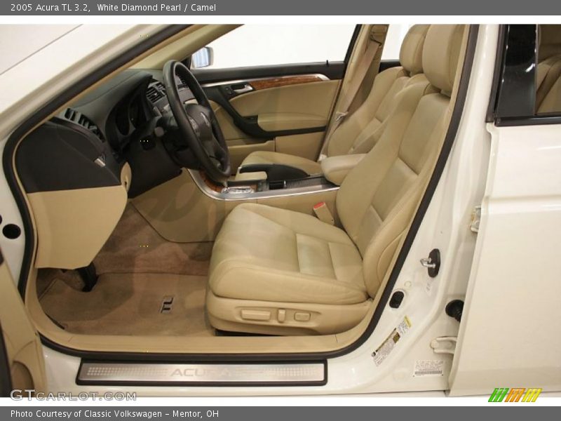 White Diamond Pearl / Camel 2005 Acura TL 3.2