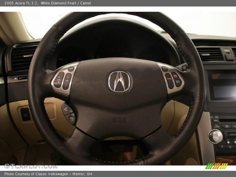 White Diamond Pearl / Camel 2005 Acura TL 3.2