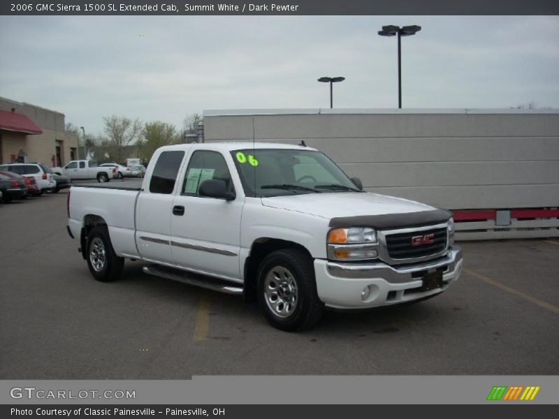 Summit White / Dark Pewter 2006 GMC Sierra 1500 SL Extended Cab