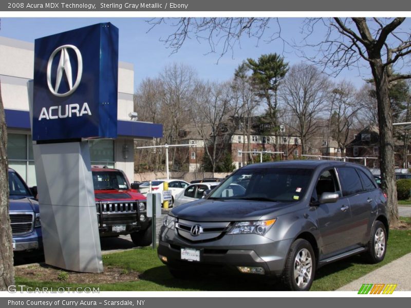 Sterling Gray Metallic / Ebony 2008 Acura MDX Technology
