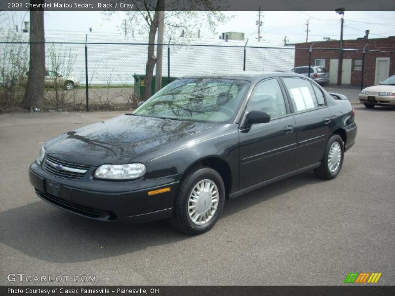 Black / Gray 2003 Chevrolet Malibu Sedan