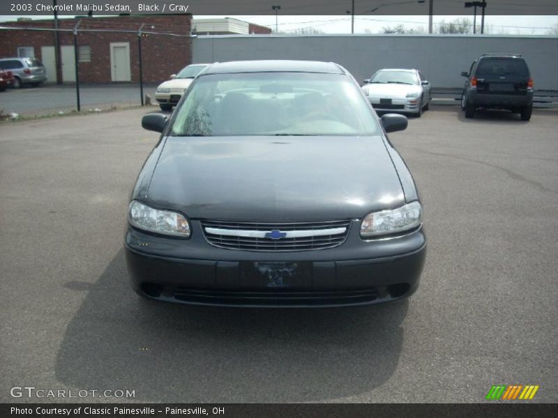 Black / Gray 2003 Chevrolet Malibu Sedan