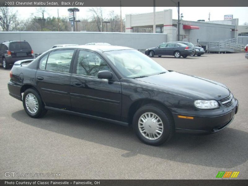 Black / Gray 2003 Chevrolet Malibu Sedan
