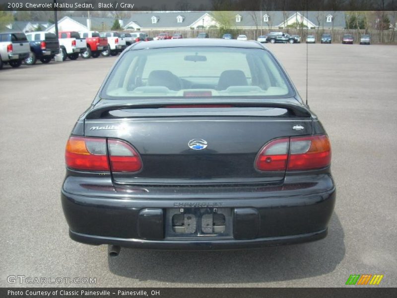 Black / Gray 2003 Chevrolet Malibu Sedan