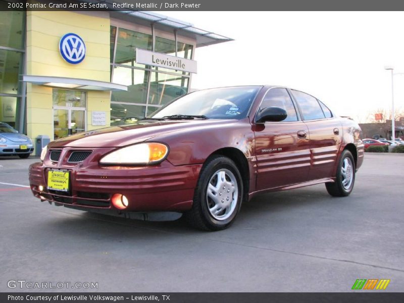 Redfire Metallic / Dark Pewter 2002 Pontiac Grand Am SE Sedan