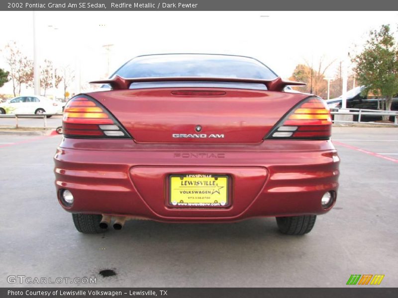 Redfire Metallic / Dark Pewter 2002 Pontiac Grand Am SE Sedan