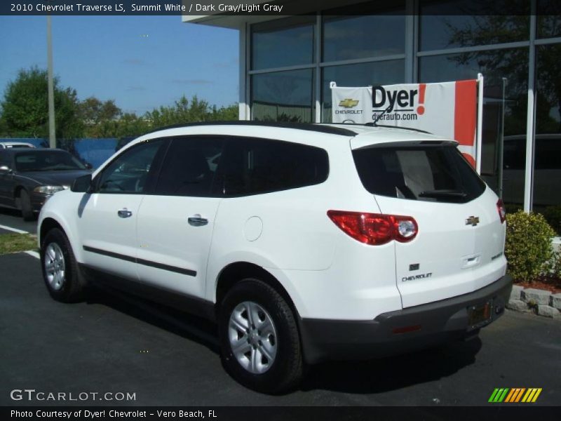 Summit White / Dark Gray/Light Gray 2010 Chevrolet Traverse LS