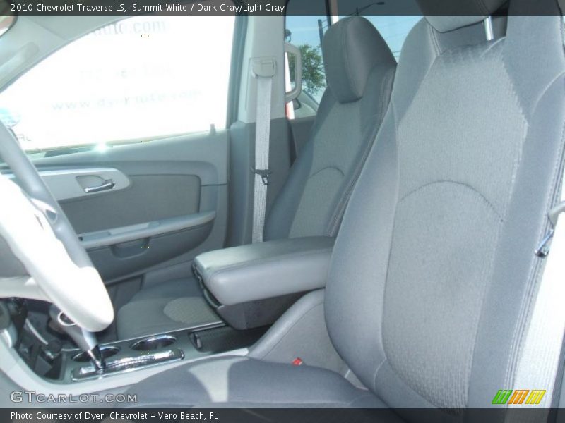 Summit White / Dark Gray/Light Gray 2010 Chevrolet Traverse LS
