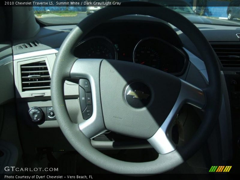 Summit White / Dark Gray/Light Gray 2010 Chevrolet Traverse LS