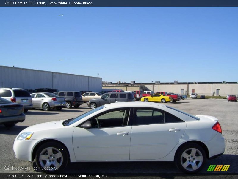 Ivory White / Ebony Black 2008 Pontiac G6 Sedan