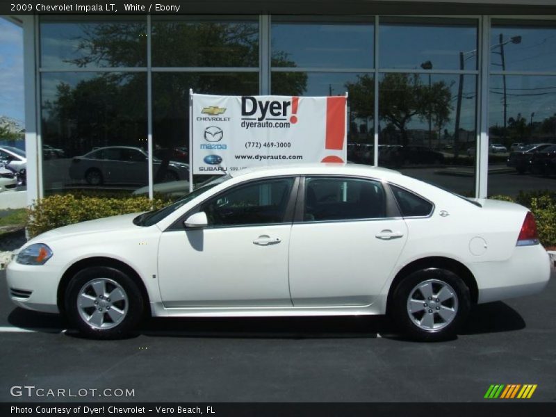 White / Ebony 2009 Chevrolet Impala LT