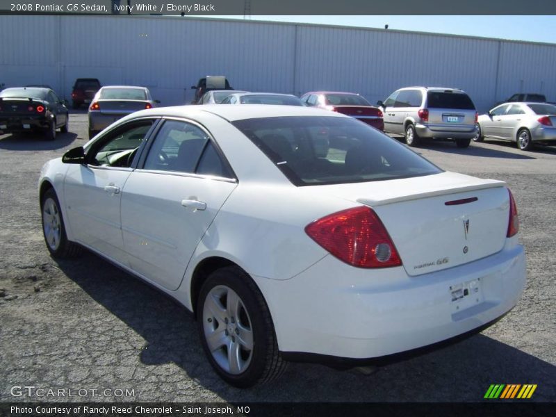 Ivory White / Ebony Black 2008 Pontiac G6 Sedan