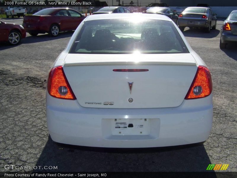 Ivory White / Ebony Black 2008 Pontiac G6 Sedan