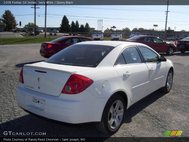 Ivory White / Ebony Black 2008 Pontiac G6 Sedan