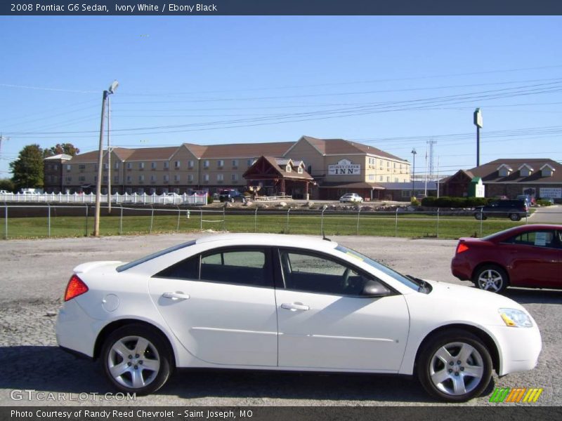 Ivory White / Ebony Black 2008 Pontiac G6 Sedan