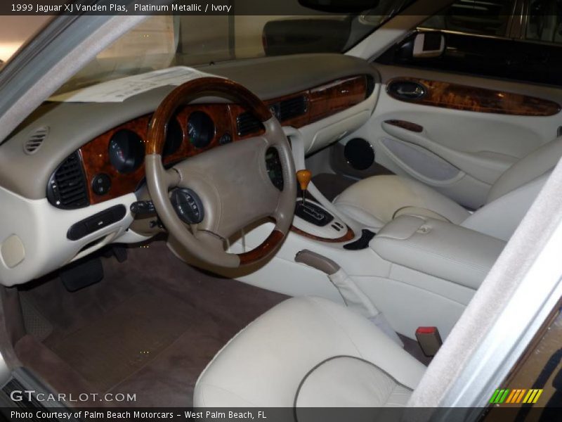 Platinum Metallic / Ivory 1999 Jaguar XJ Vanden Plas