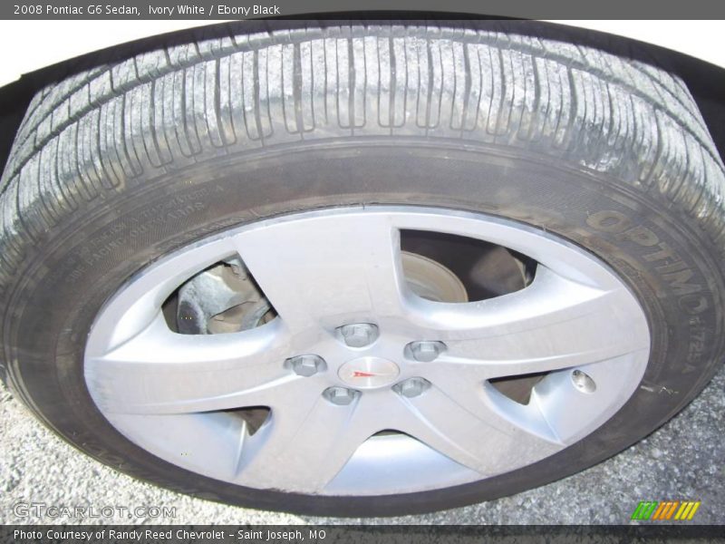 Ivory White / Ebony Black 2008 Pontiac G6 Sedan