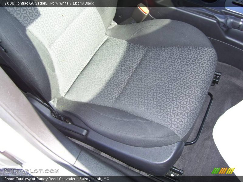 Ivory White / Ebony Black 2008 Pontiac G6 Sedan