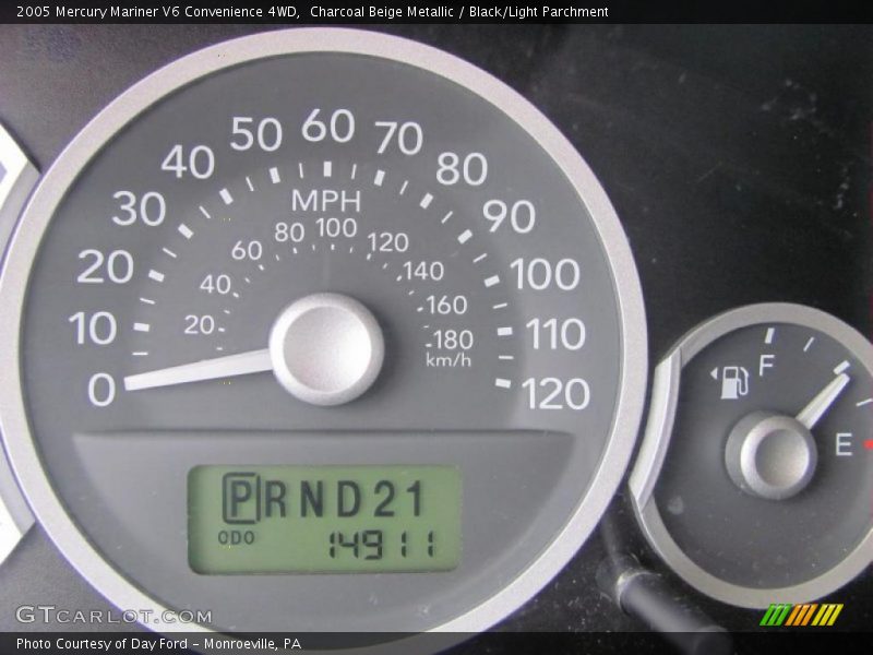 Charcoal Beige Metallic / Black/Light Parchment 2005 Mercury Mariner V6 Convenience 4WD