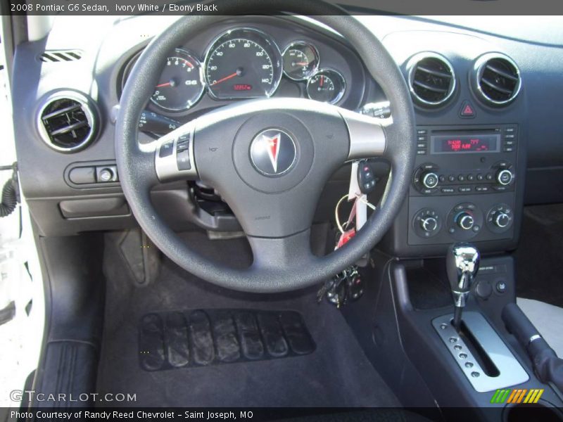 Ivory White / Ebony Black 2008 Pontiac G6 Sedan