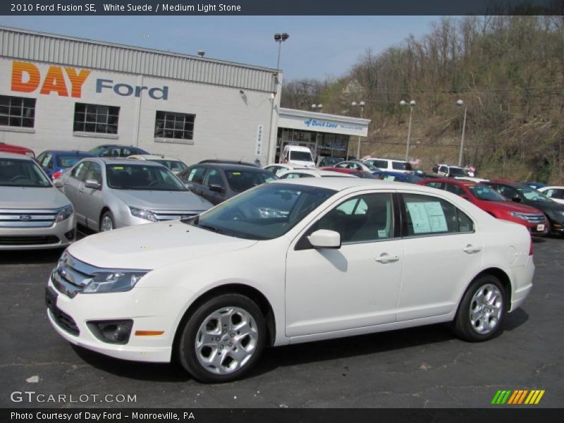 White Suede / Medium Light Stone 2010 Ford Fusion SE
